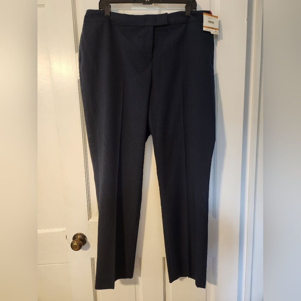 Size 16 blue and black stripped pants Anne Klein